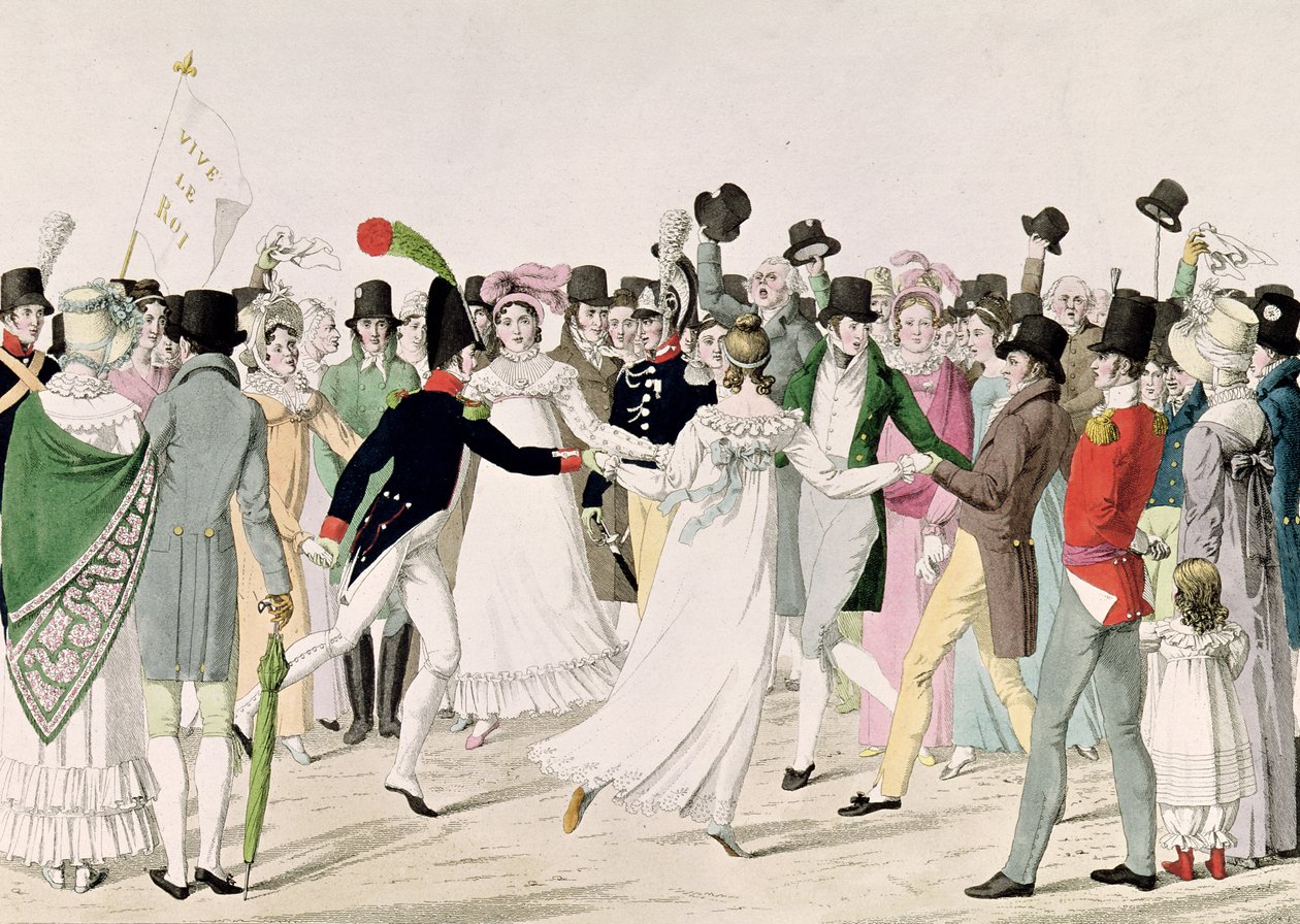 Una sera alle Tuileries nel luglio 1815 da French School