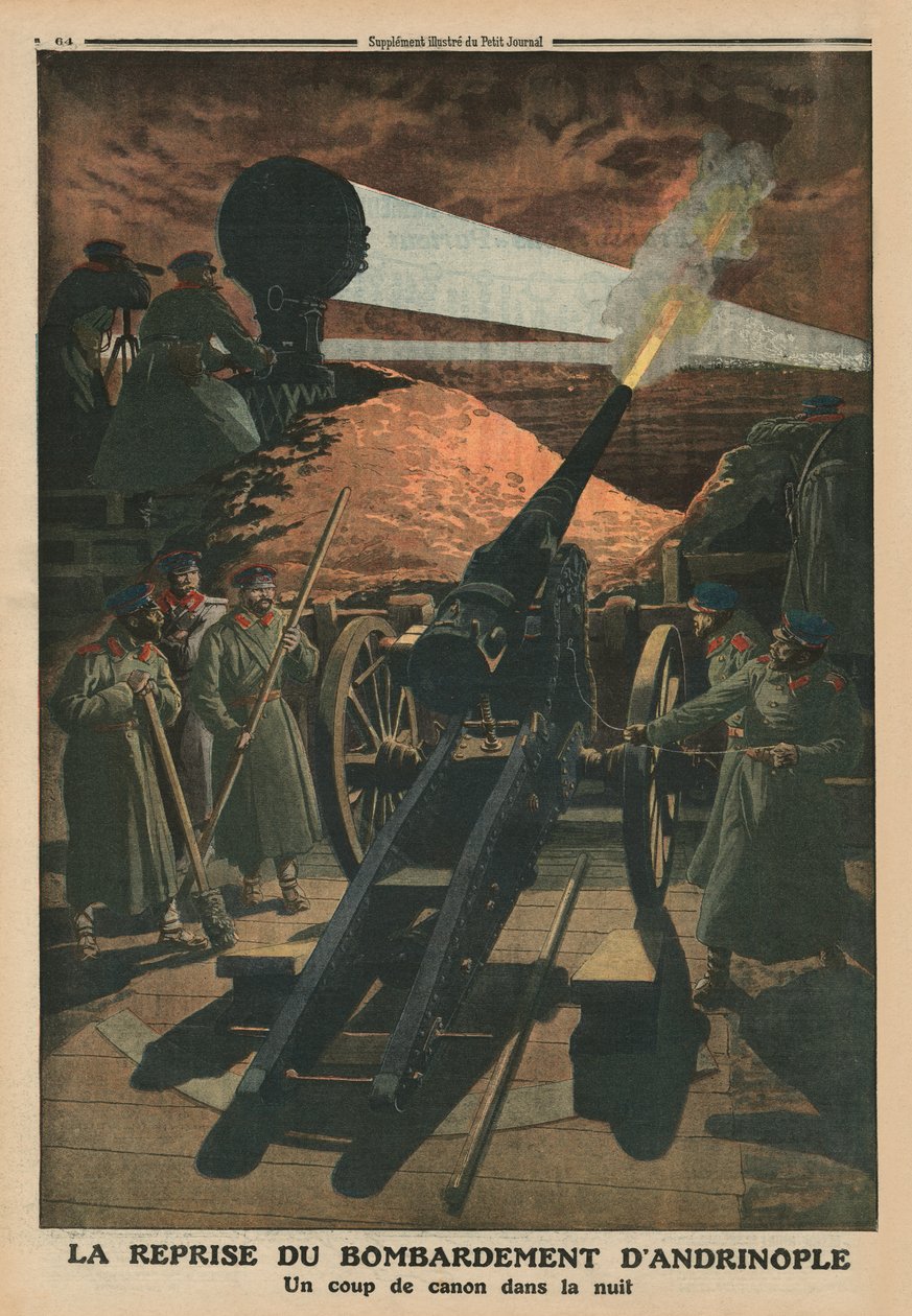 Bombardamento di Adrianopoli, illustrazione di copertina da 