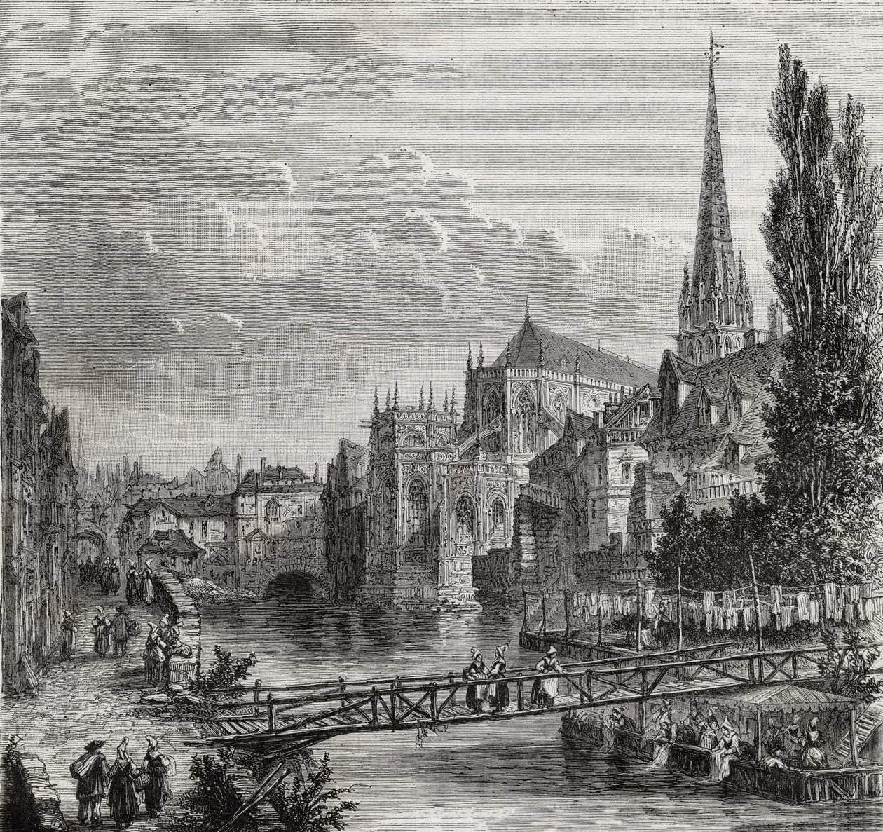 Caen nel XVIII secolo da French School