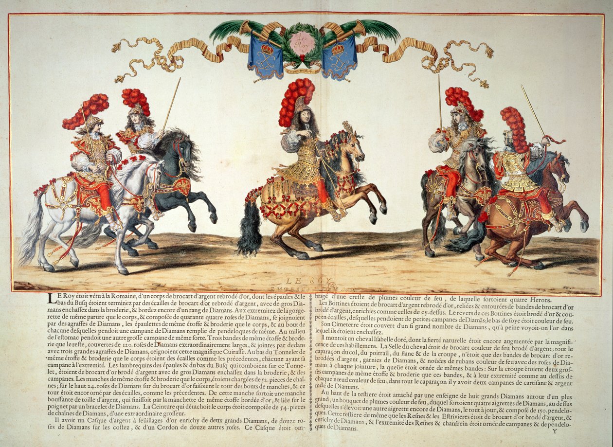 Carosello eseguito da Luigi XIV (1638-1715) davanti alle Tuileries, 5 giugno 1662 da French School