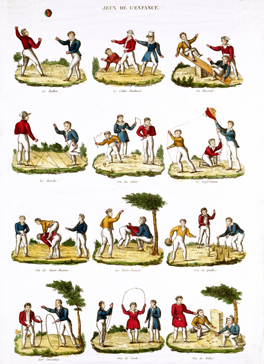 Giochi dei bambini, 1810 da French School