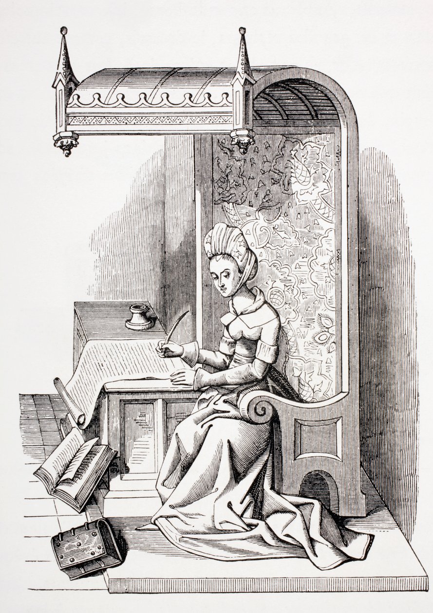 Christine de Pisan, 1873 da French School
