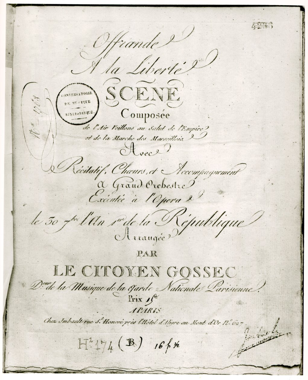 Copertina per la partitura di 