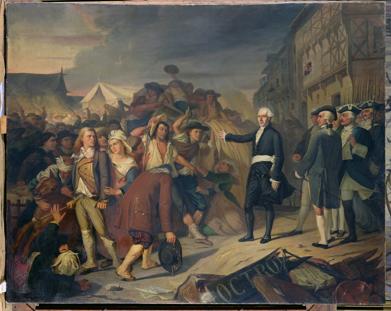 Daniel de Kervegan (1735-1817) sindaco di Nantes, che placa una rivolta da French School