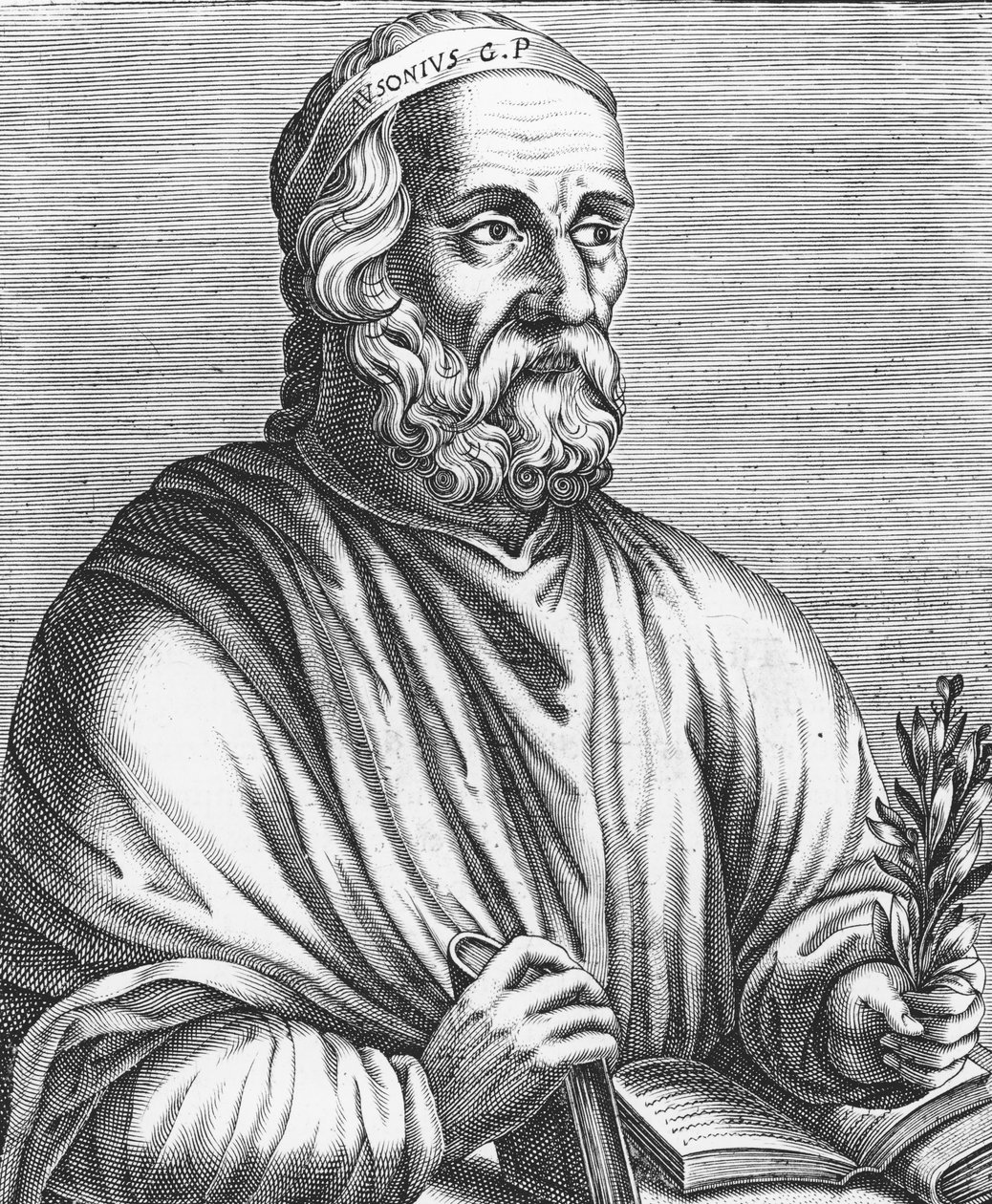 Decimo Massimo Ausonio (c.310-395) 1584 da French School