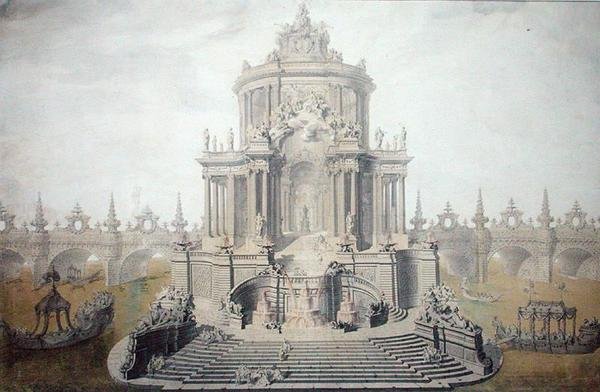 Progetto di Decorazione per la Celebrazione del Matrimonio del Delfino Luigi di Francia da French School