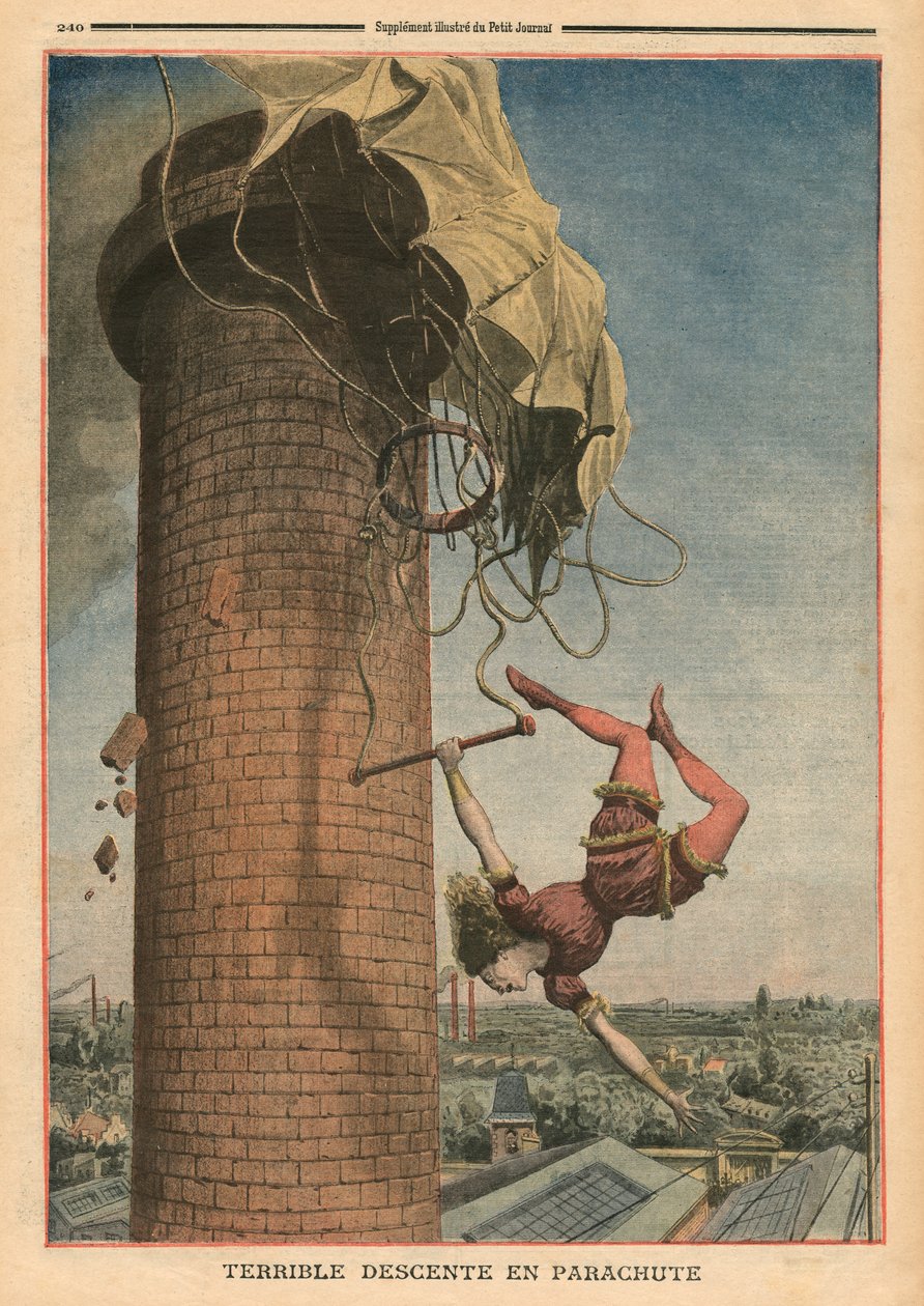 Terribile salto con il paracadute, Viola Spencer, illustrazione da 