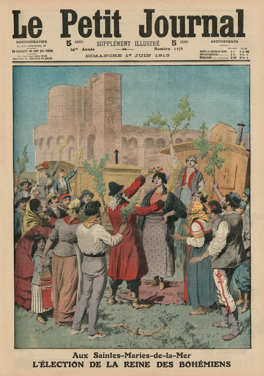 Elezione della Regina dei Boemi, Sainte-Maries-de-la-Mer, illustrazione di copertina da 
