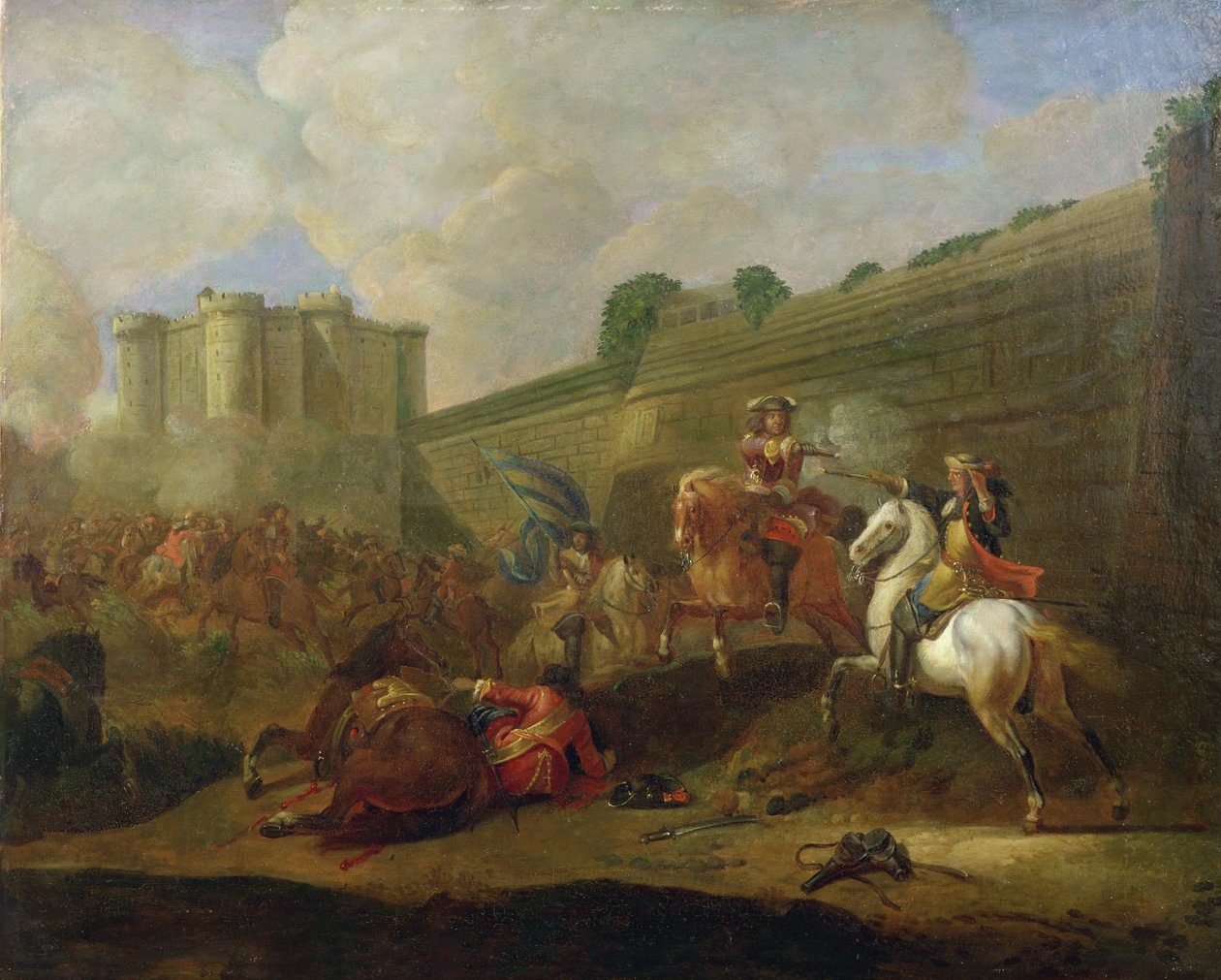Episodio della Fronda al Faubourg Saint-Antoine presso le Mura della Bastiglia, c.1648 da French School