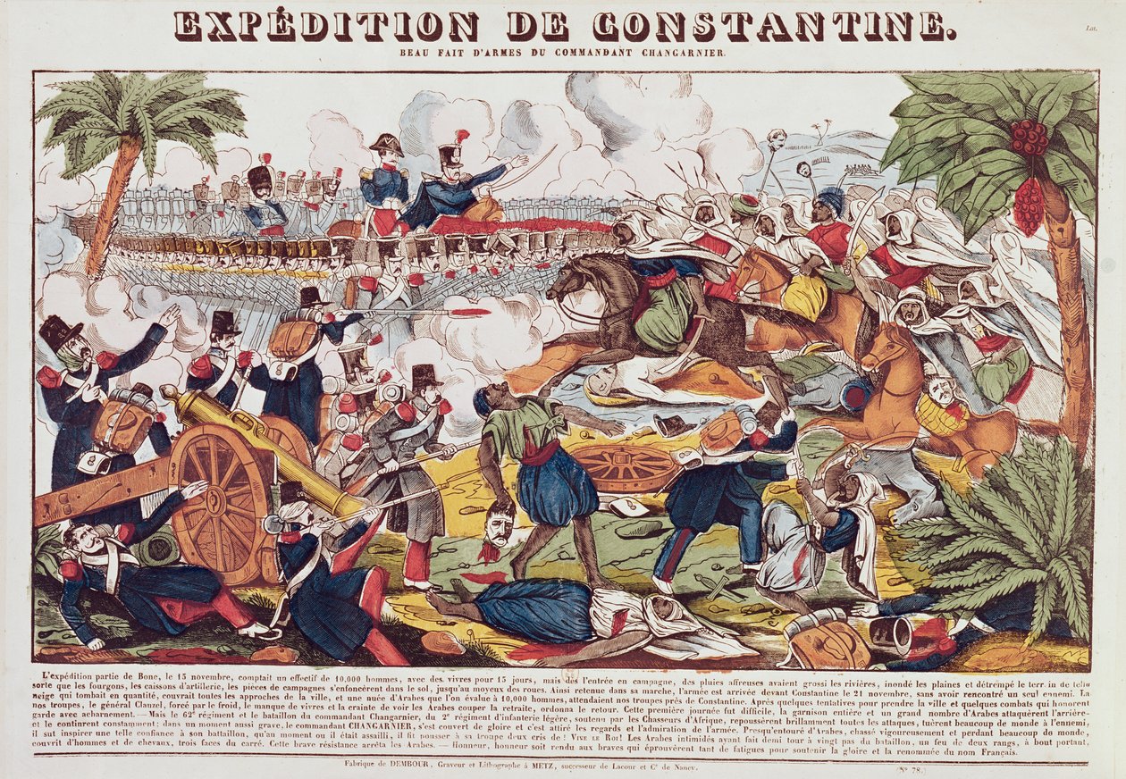 Spedizione a Costantino sotto il comando del generale Nicolas Changarnier, novembre 1836 da French School