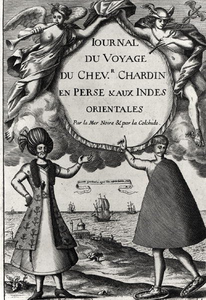 Frontespizio del Journal des Voyages du Chevalier Chardin, 1686 da French School