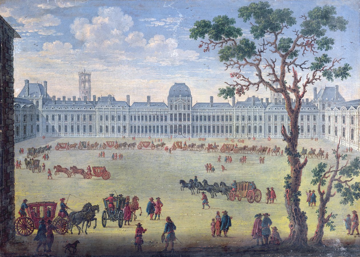 Veduta immaginaria delle Tuileries da French School