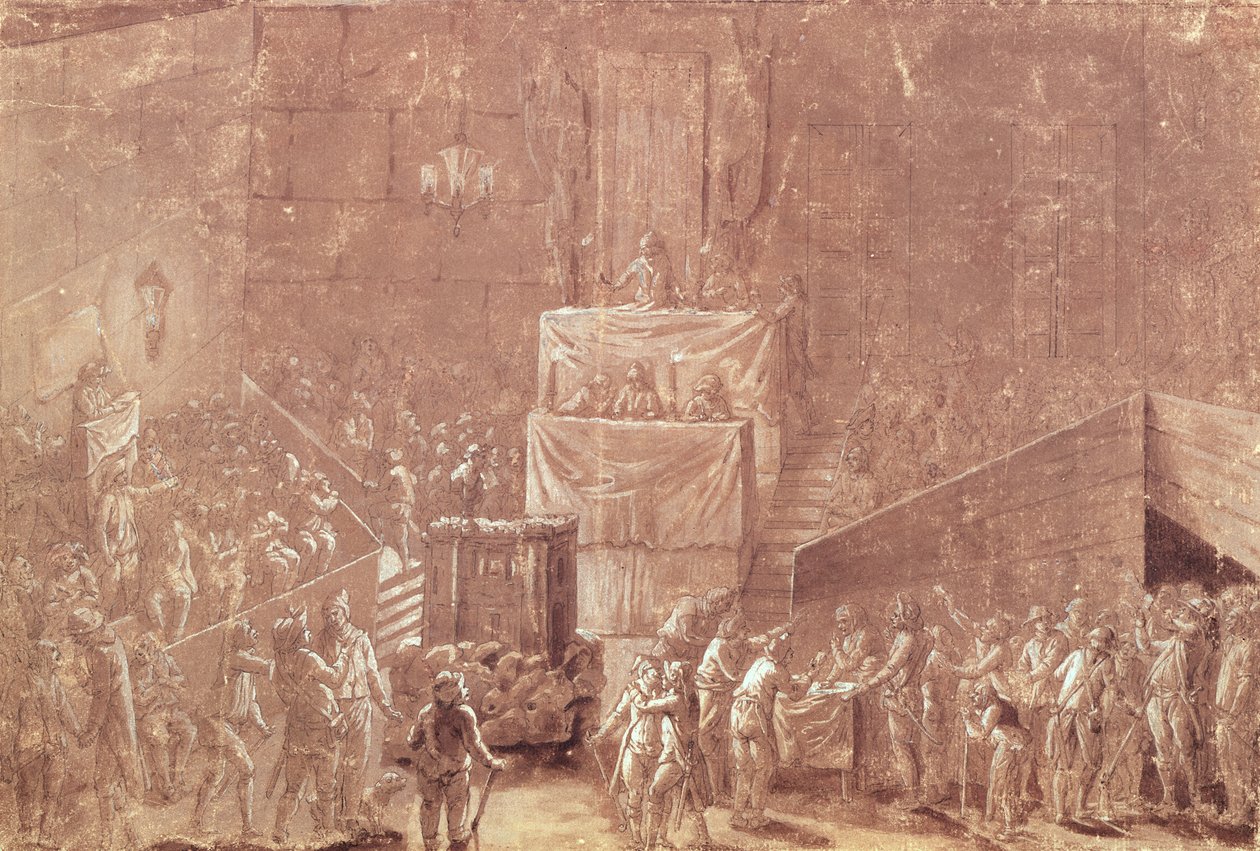 Club giacobino durante la Rivoluzione da French School