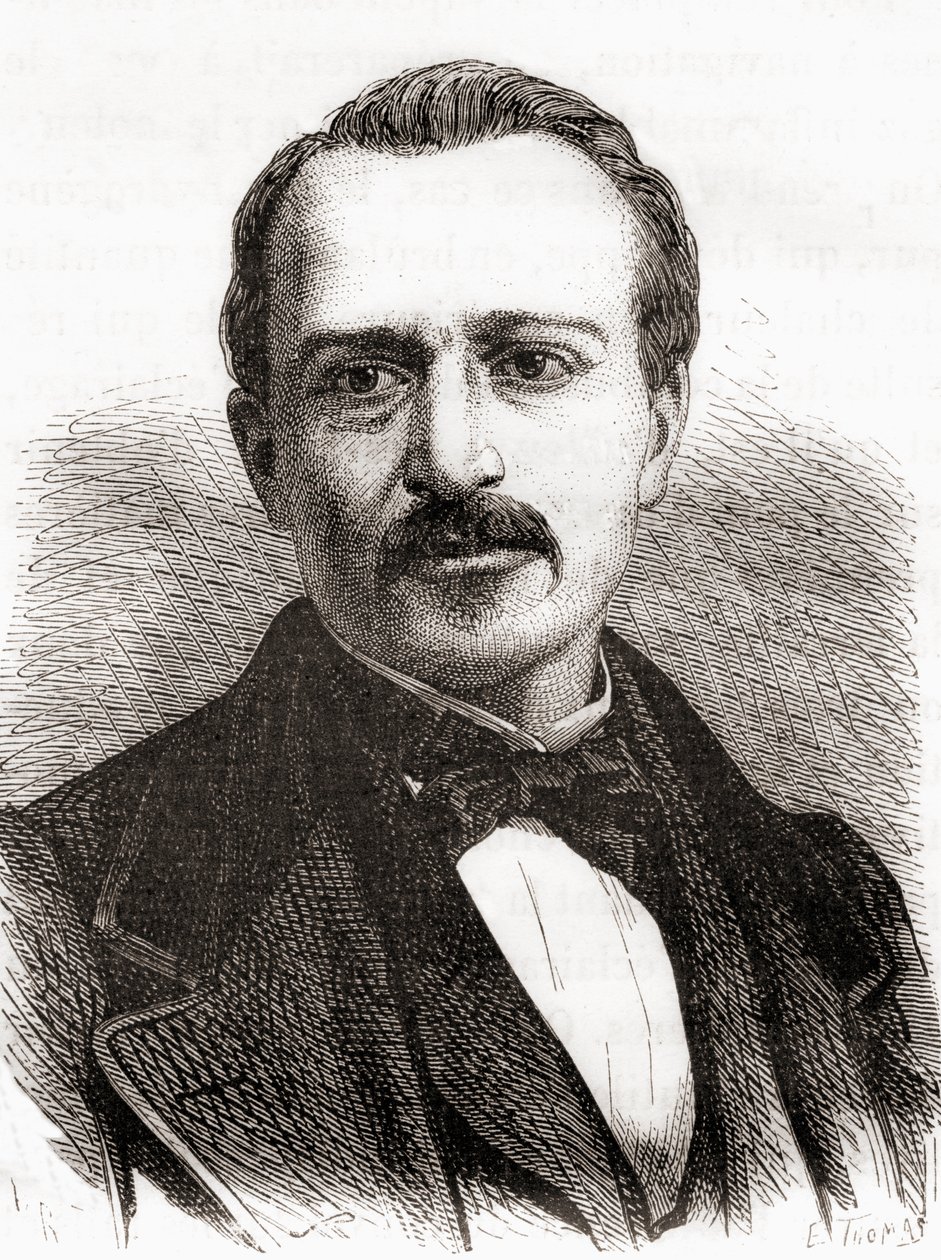 Jean Joseph Étienne Lenoir, da Les Merveilles de la Science, pubblicato c.1870 da French School