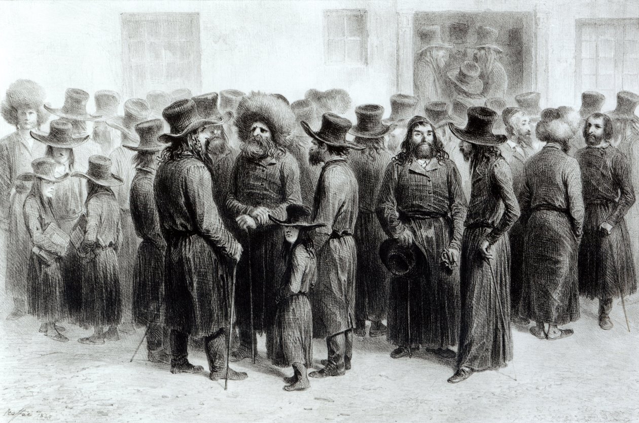 Commercianti e mercanti ebrei, stampato da Auguste Bry da French School
