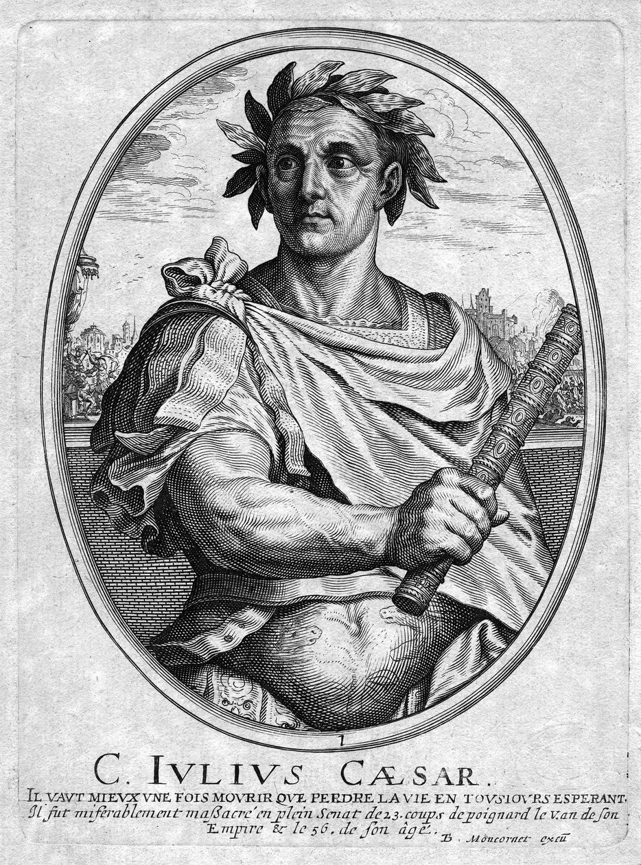 Giulio Cesare, inciso da Baltazar Moncornet da French School