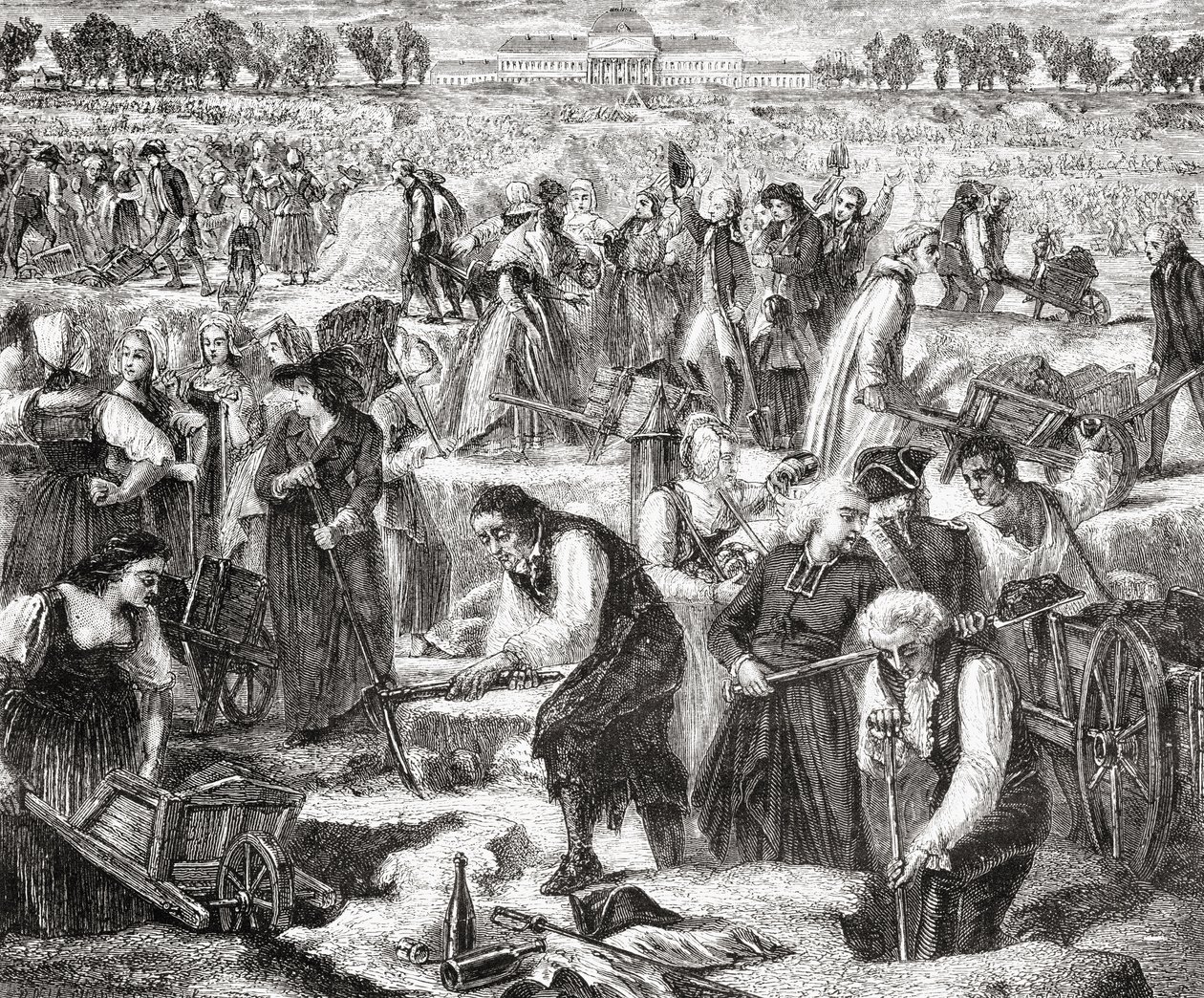 Lavoratori al Champ de Mars da French School