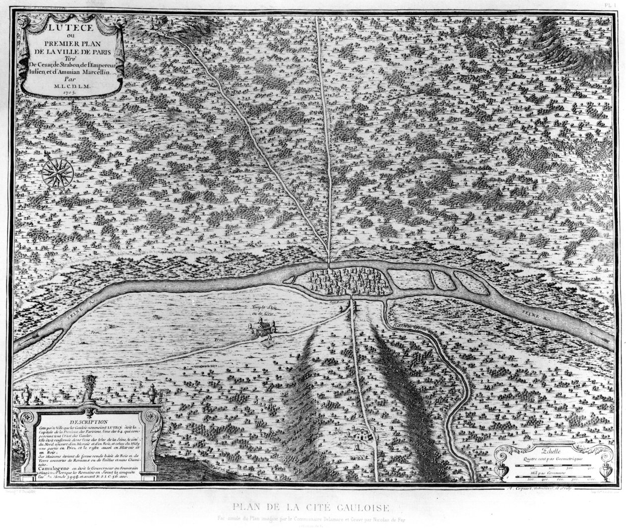 Lutetia o il primo piano di Parigi, tratto da Cesare, Strabone, l