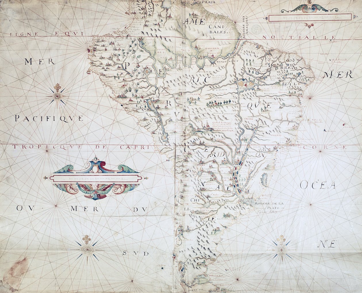 Mappa del Sud America da French School