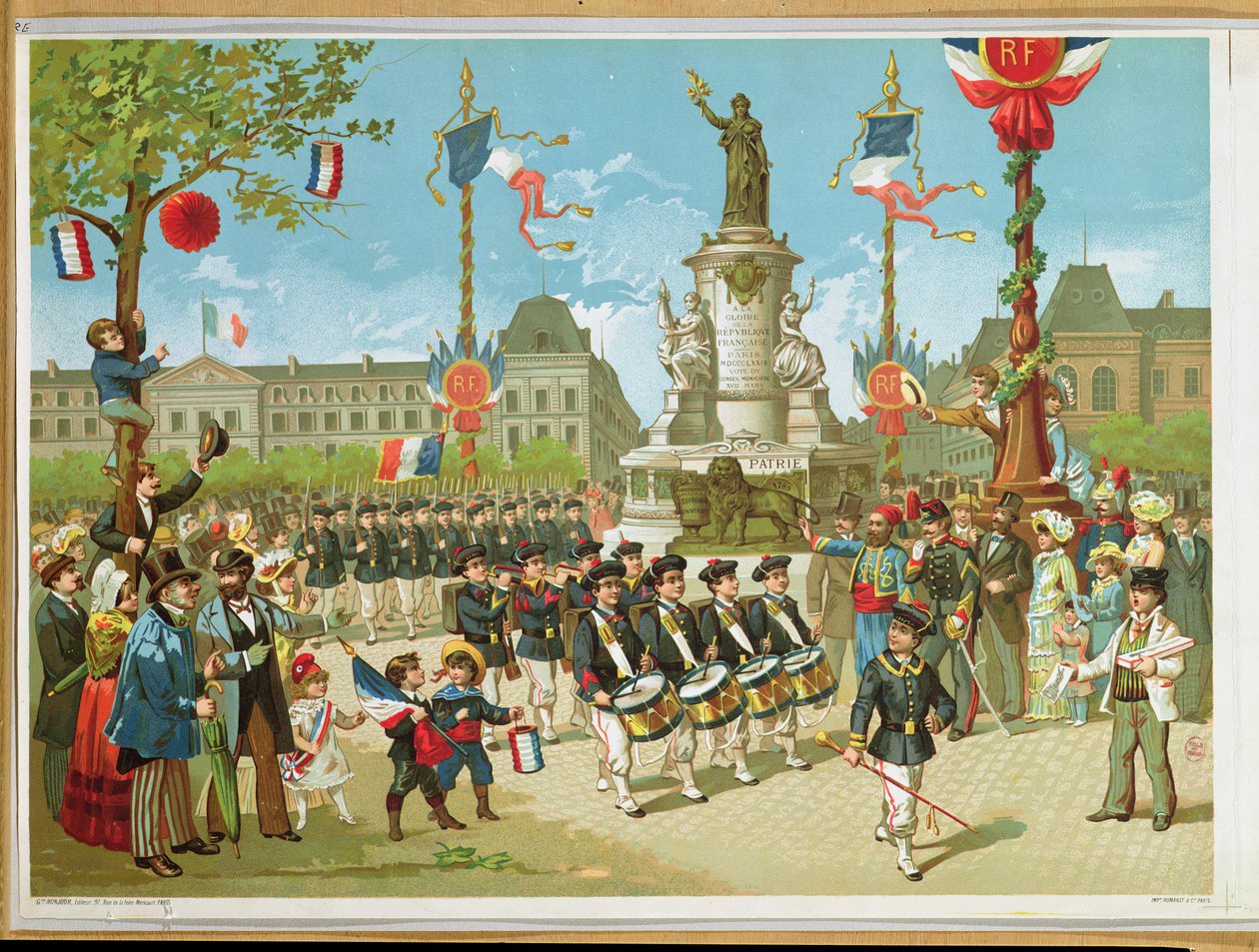 Parata nella Place de la Republique, 14 luglio 1880 da French School