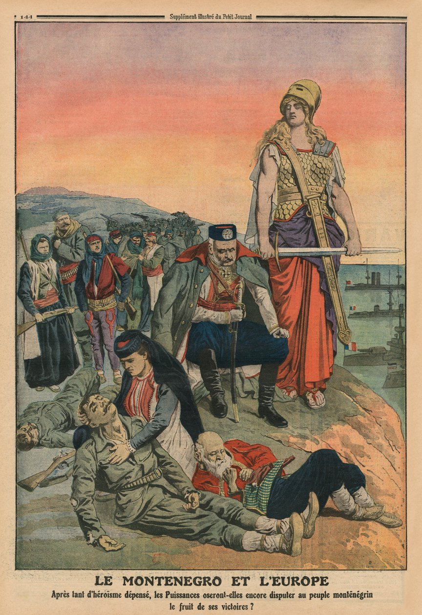 Montenegro e Europa, illustrazione di copertina da 