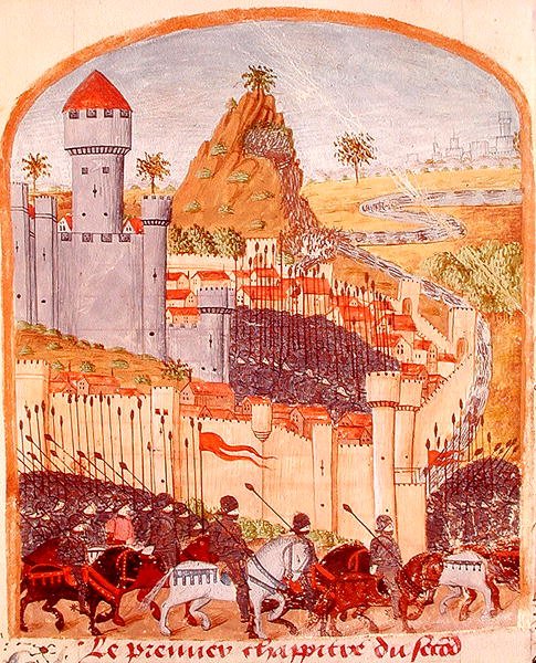 Ms 1335 fol.22 Resa del Castello di Celaenae nel 333 a.C., da Vie d