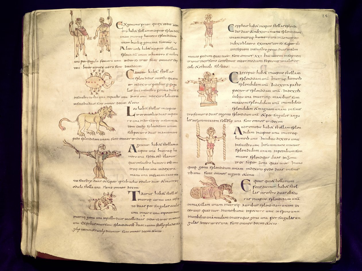Percorso della luna attraverso le costellazioni, da 