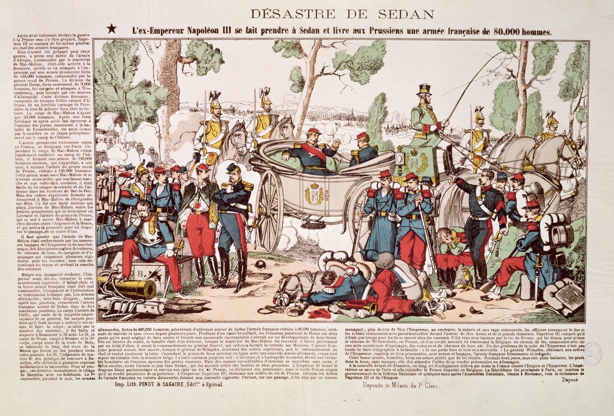 Napoleone III (1808-73) arriva a Sedan e si arrende con 80.000 soldati francesi all