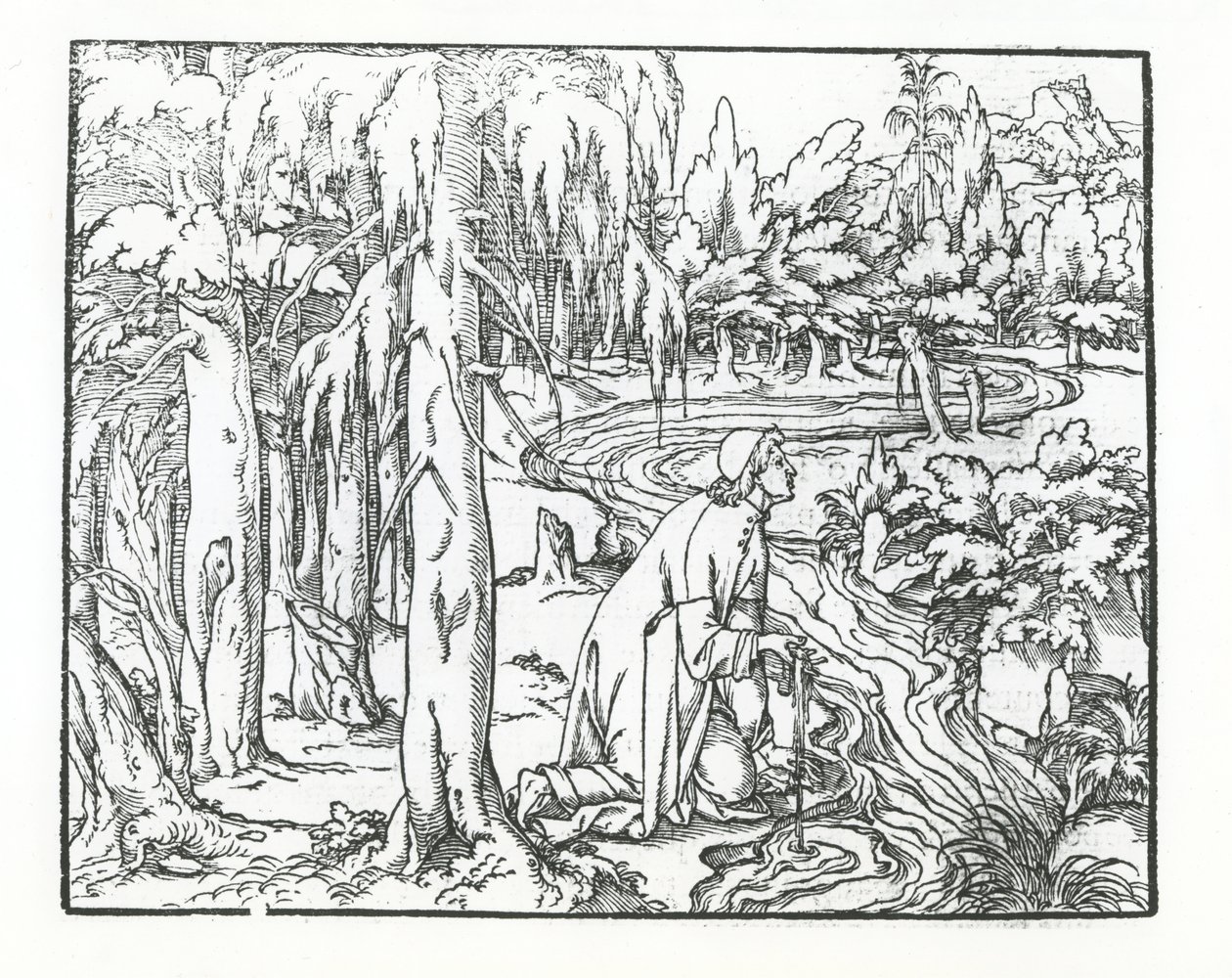 Pagina da Discours du Songe de Poliphile, di Francesco Colonna, 1546 da French School