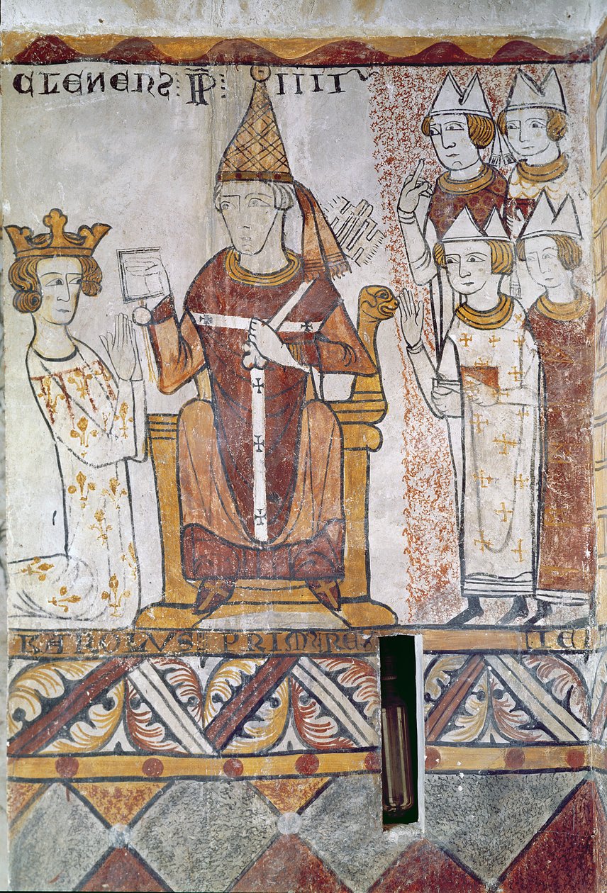 Papa Clemente IV (c.1195-1268) che investe Carlo d
