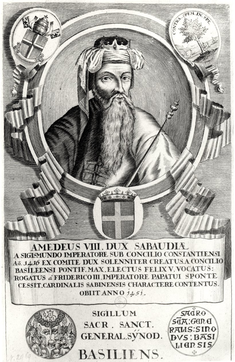 Ritratto di Amedeo VIII Le Pacifique (1383-1451) da French School