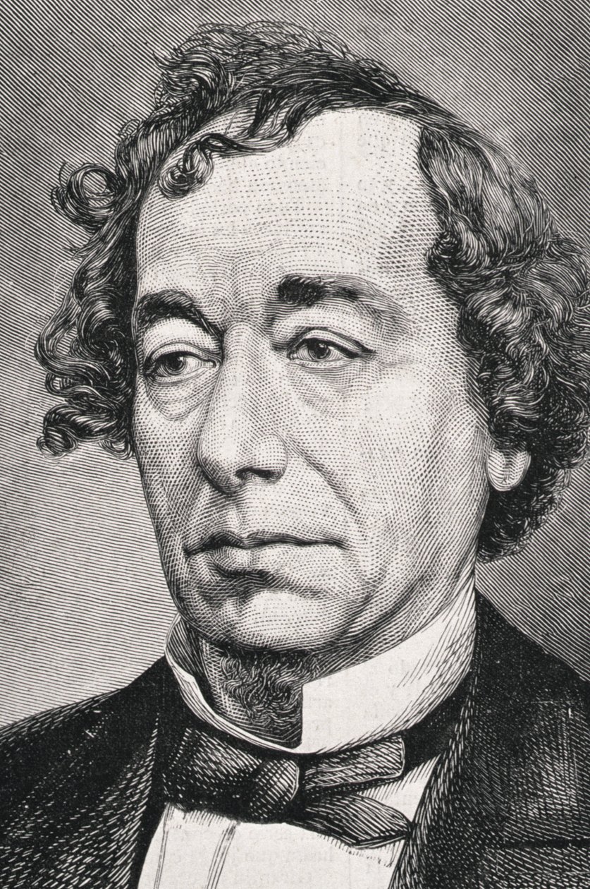 Ritratto di Benjamin Disraeli, 1° Conte di Beaconsfield (1804-81) da French School