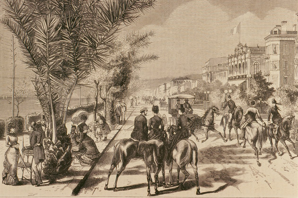 Promenade des Anglais, Nizza, 1880 da French School
