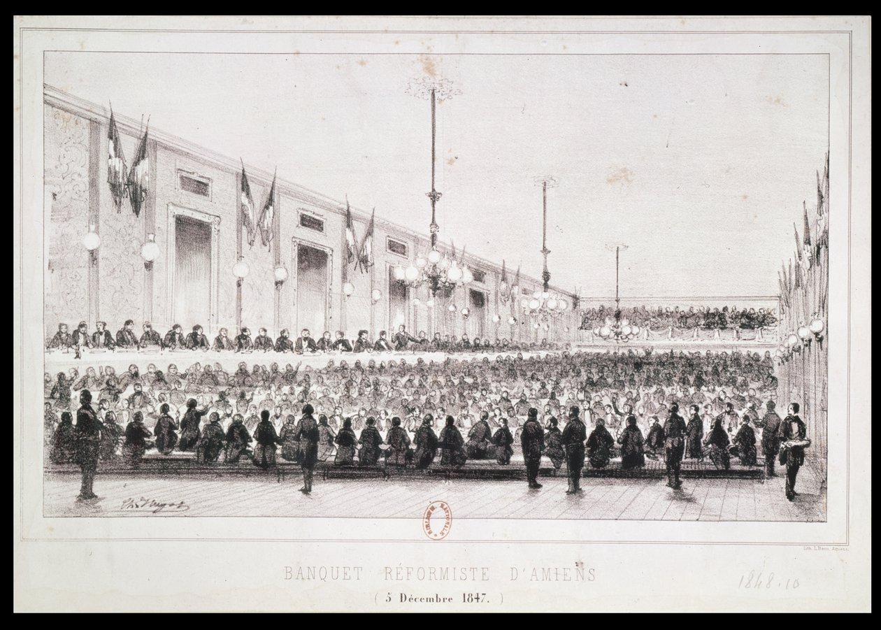 Banchetto riformista ad Amiens, 5 dicembre 1847 da French School