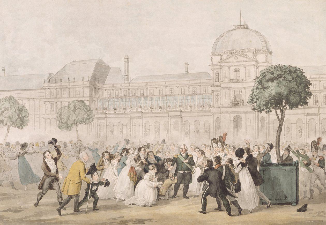 Ritorno di Luigi XVIII a Parigi, 8 luglio 1815 da French School