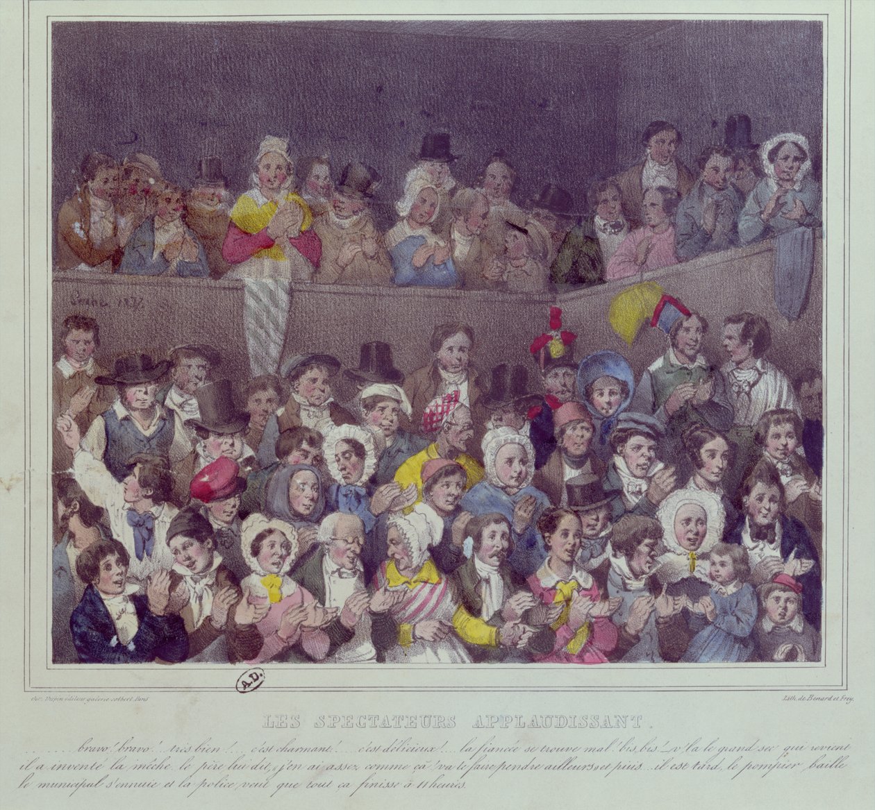 Spettatori che applaudono al Teatro da French School