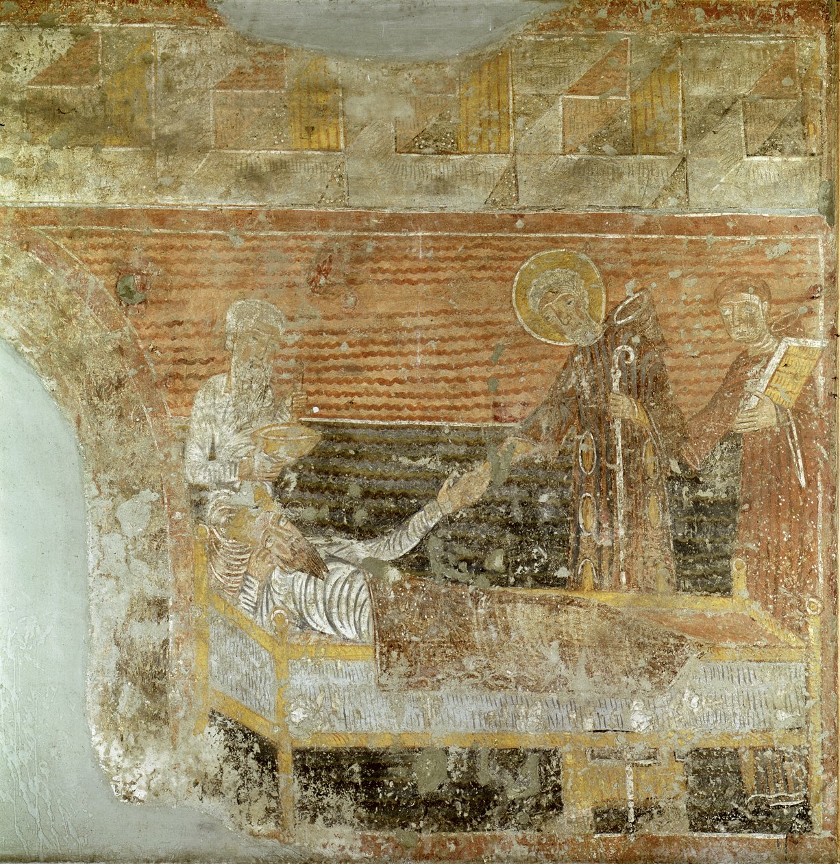 San Severino (d.507) che cura Clodoveo I (465-511) da French School