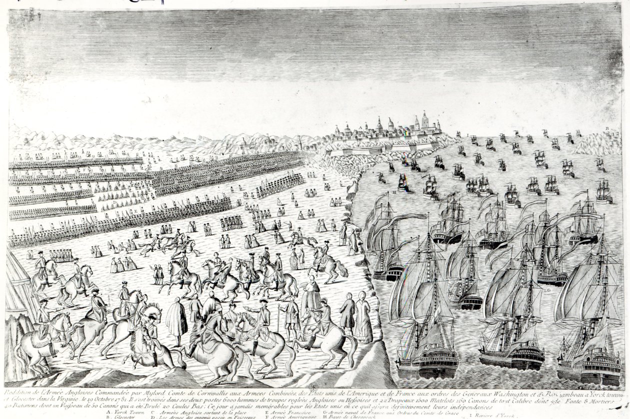 Resa a Yorktown, 1781 da French School