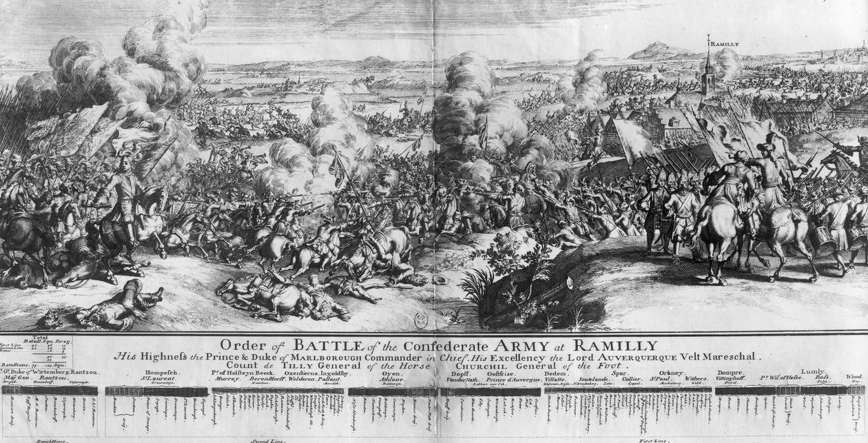 La battaglia di Ramillies, 23 maggio 1706 da French School