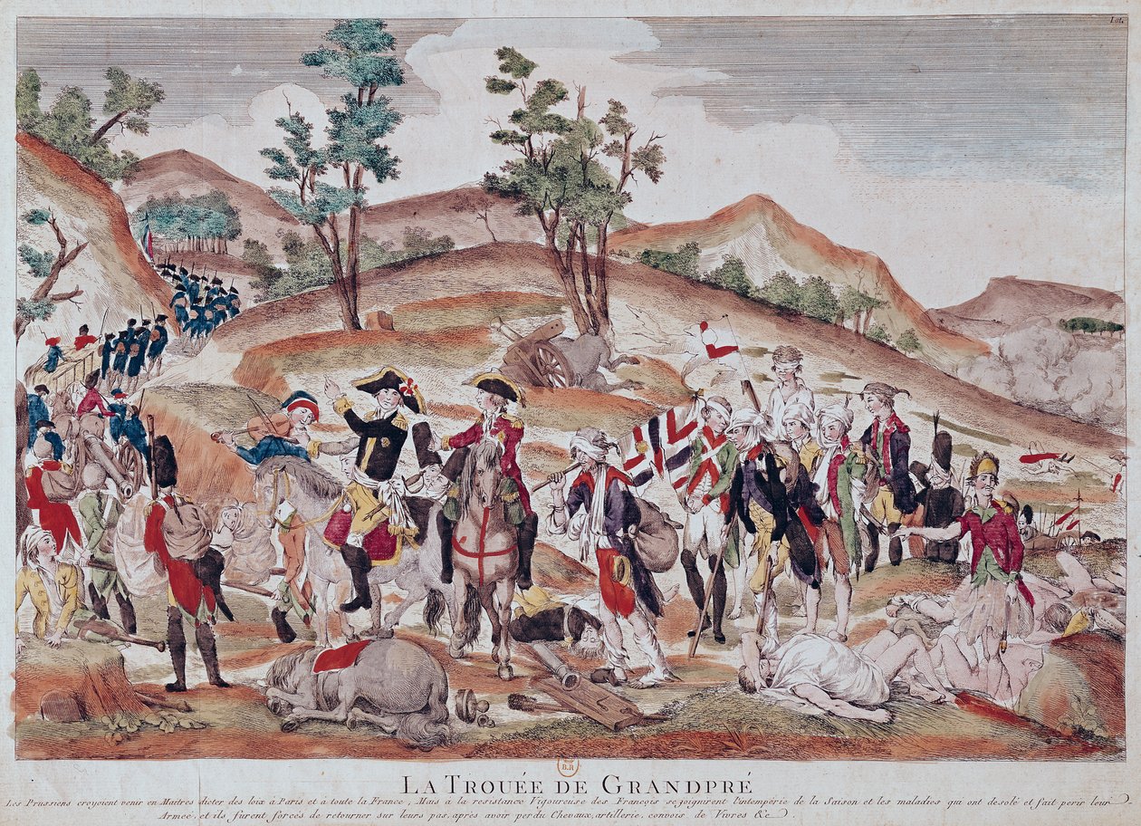 La breccia di Grandpre, ottobre 1792 da French School