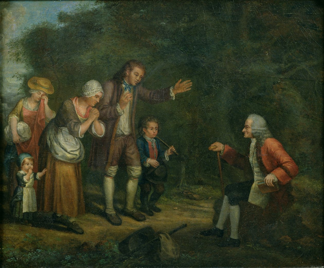 La Famiglia Calas davanti a Voltaire a Ferney da French School