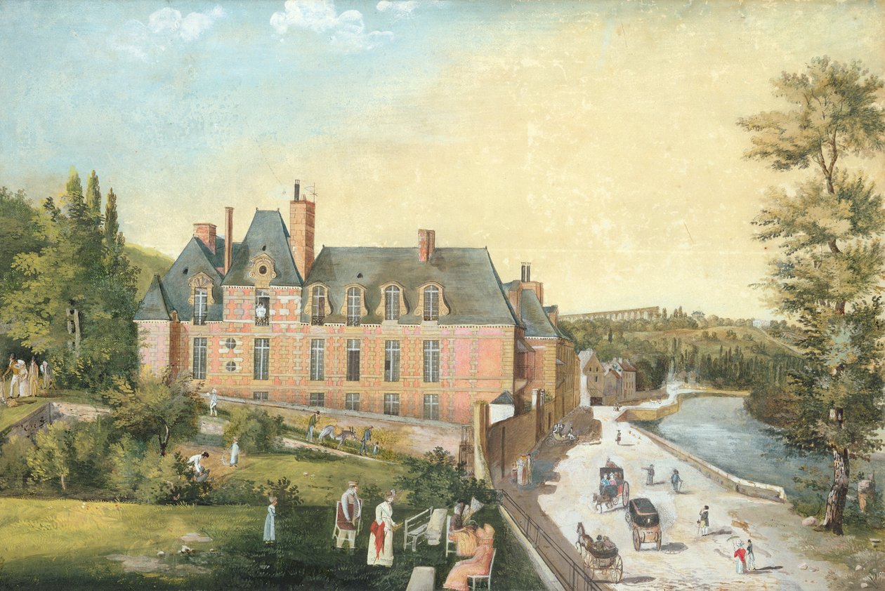 Il castello de la Chaussee, Bougival da French School