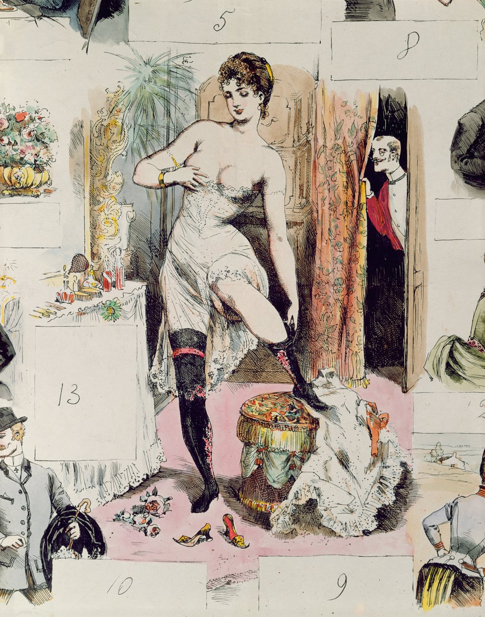 Il Corsetto, illustrazione da La Vie Parisienne, c.1875 da French School