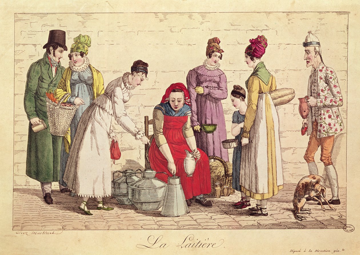 La lattaia, 1815-30 da French School