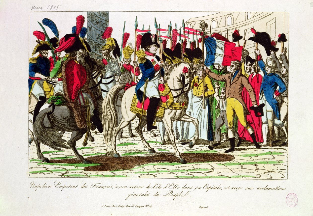 Il popolo di Parigi acclama Napoleone (1769-1821) al suo ritorno dall