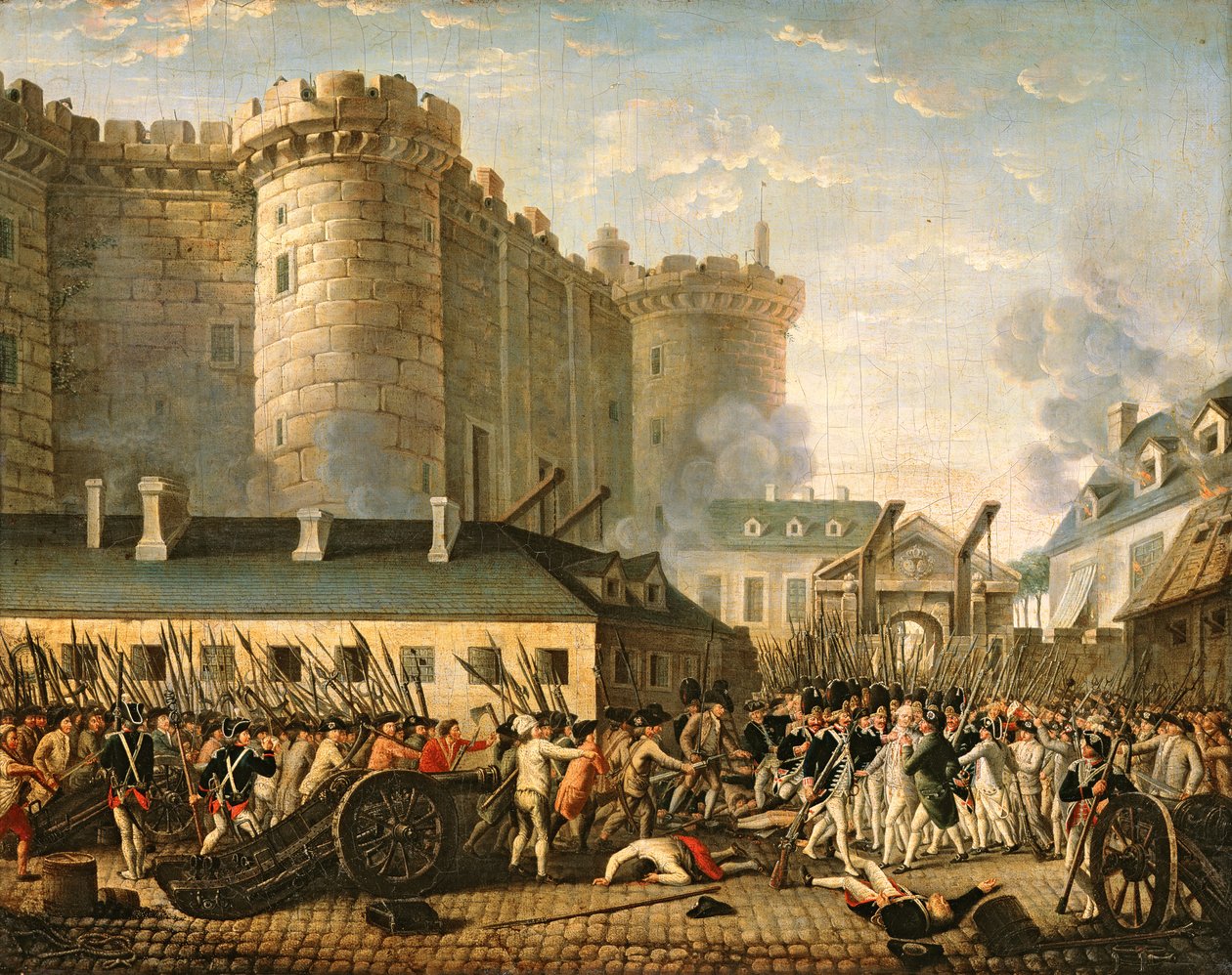 La presa della Bastiglia, 14 luglio 1789 da French School