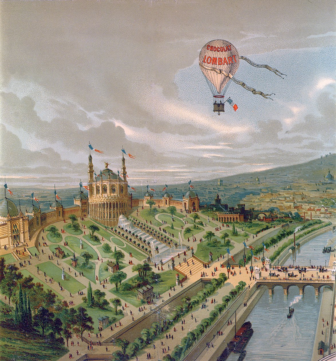 Il Trocadero - Esposizione Universale di Parigi, 1878 da French School