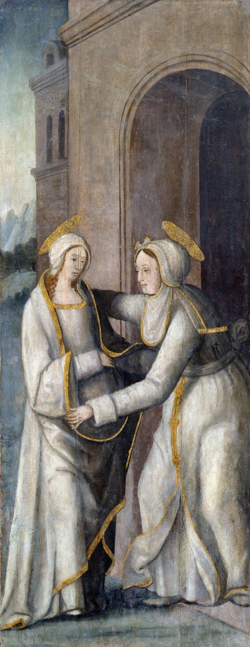 La Visitazione, pannello sinistro di un trittico da French School