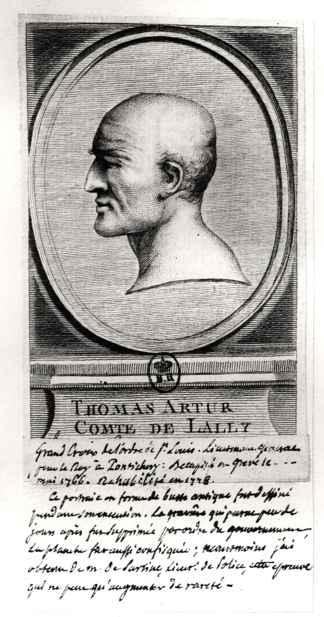 Thomas Arthur (1702-66) Conte di Lally, c.1766 da French School