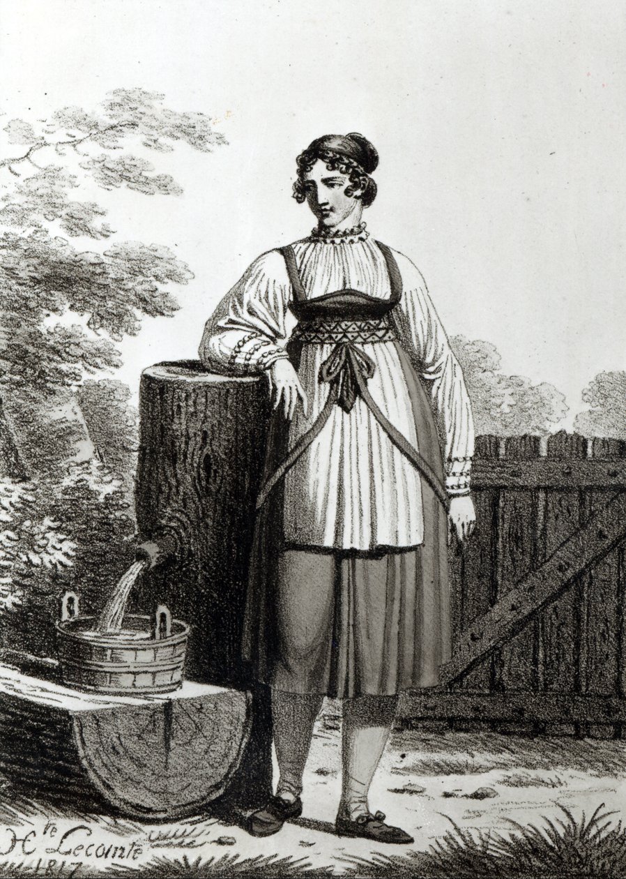 Ragazza contadina tirolese, 1817 da French School
